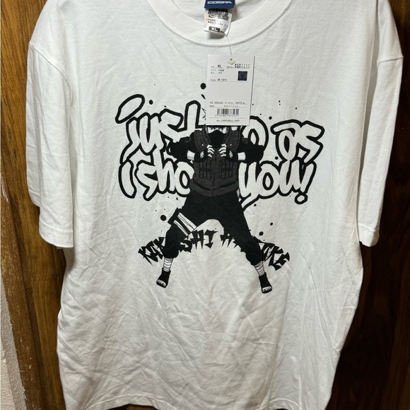 Naruto shippuden kakashi/ White Graphic T-Shirt size XL nwt - Picture 1 of 5